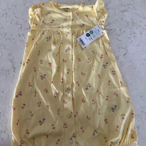 Carter's Light Yellow Floral Baby Outfit